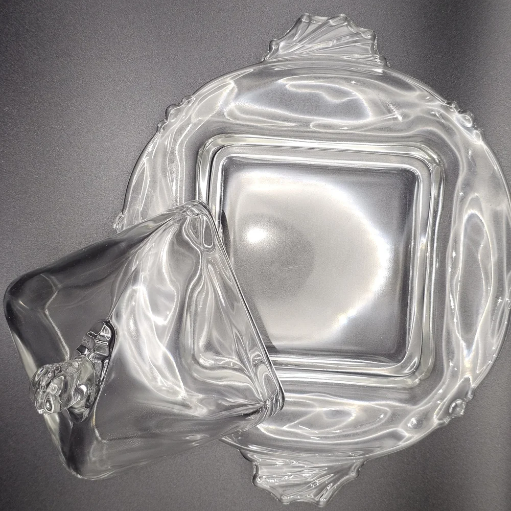 Heisey Waverly Covered Butter‎ Dish w/Horse Finial